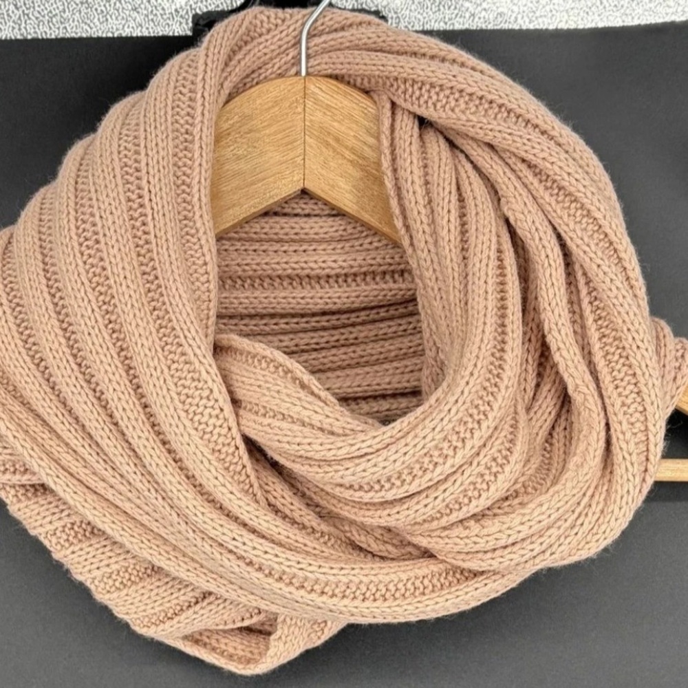 J. Crew Blush/light tan Ribbed Xfinity  Knit Scarf